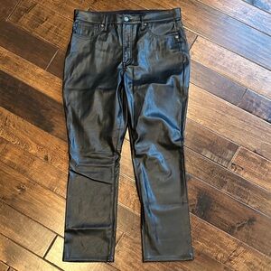 Black Faux Leather Pants
